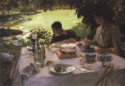 Giuseppe de nittis breakfast in the garden china oil painting reproduction